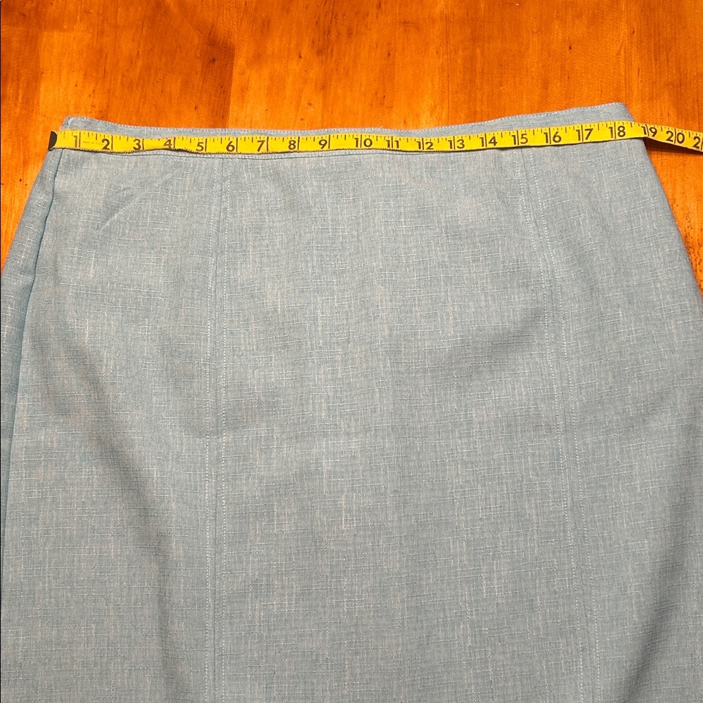 Alfred Dunner Light Blue/Teal Pencil Skirt Professional Career Workwear - Picture 4 of 7